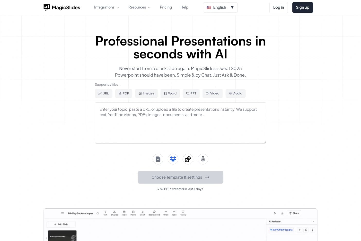 MagicSlides — AI presentation maker that converts YouTube, PDF, and URLs into Google Slides