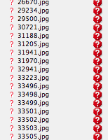 Missing images in InDesign popup