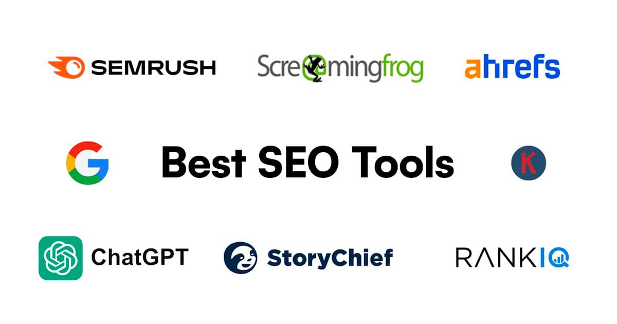 SEO tools for keyword research, rank tracking, writing content, and building backlinks