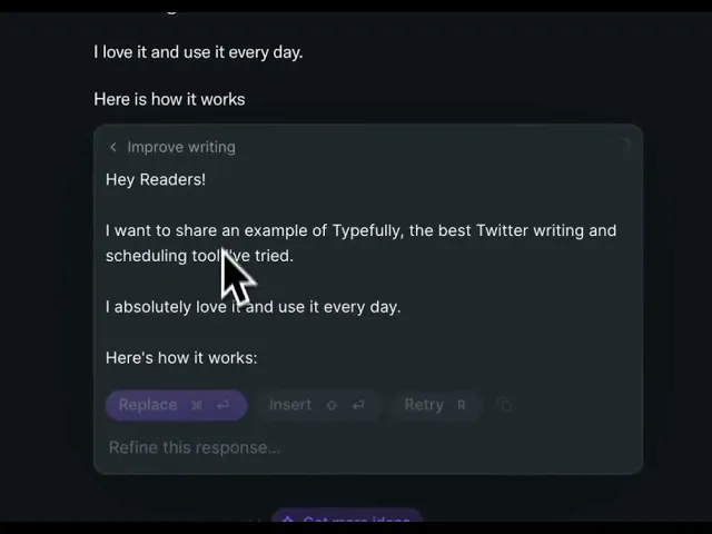 Youtube video Typefully: AI Features