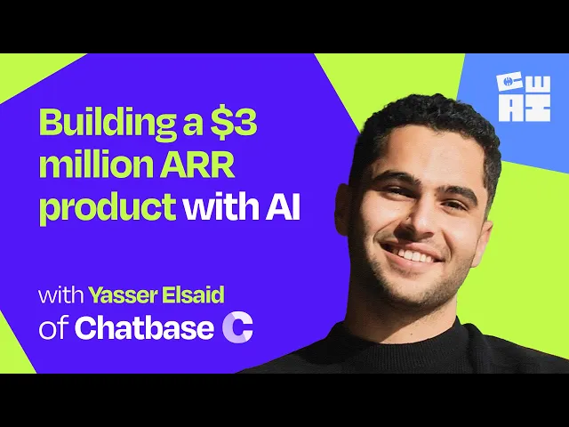 Youtube video Building a $3 million ARR product with AI | Yasser Elsaid (Founder of Chatbase)