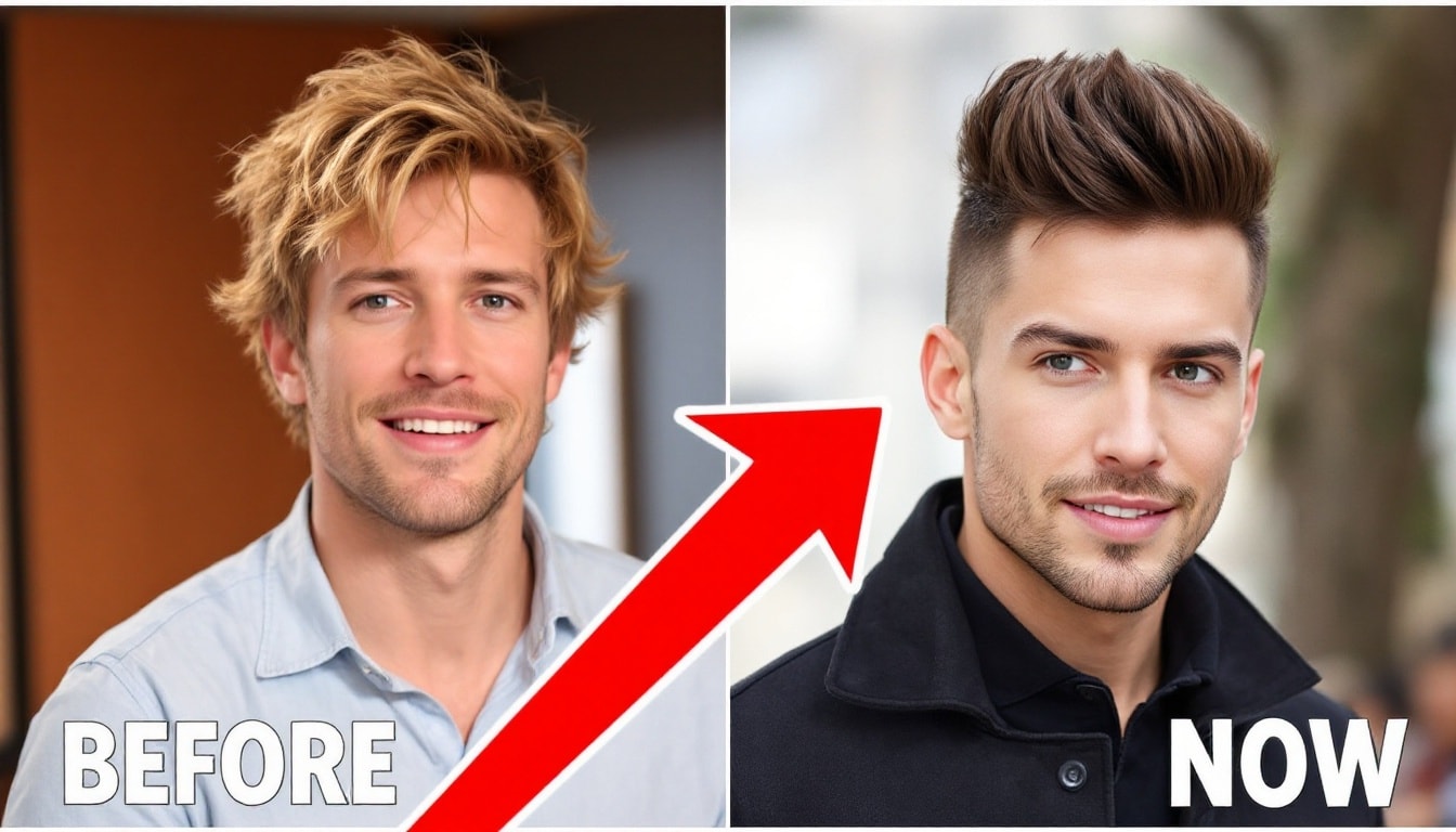 Before and after headshot