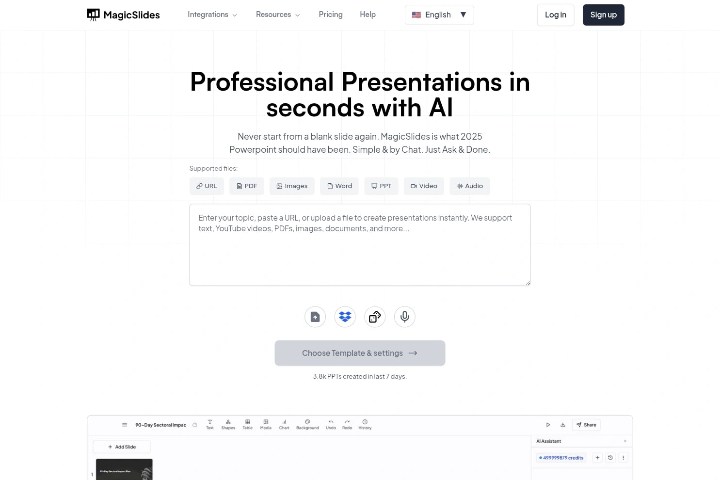 MagicSlides — AI presentation maker that converts YouTube, PDF, and URLs into Google Slides