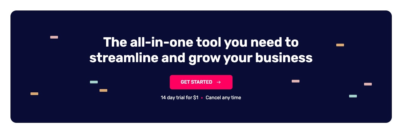 AutoDS final call-to-action section with all-in-one tool messaging and GET STARTED button with trial offer