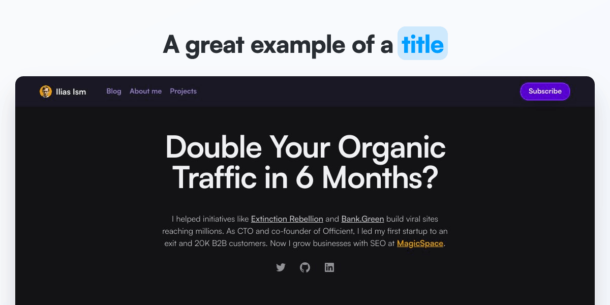 Screenshot of il.ly with title taken with ScreenshotOne