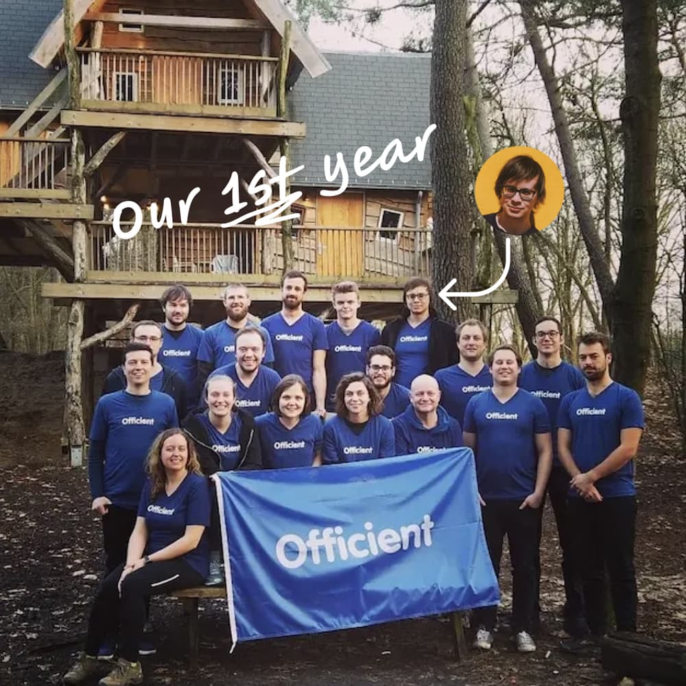 Photo of our 1st year at Officient