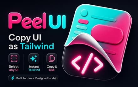 Peel UI Chrome Web Store small promo tile