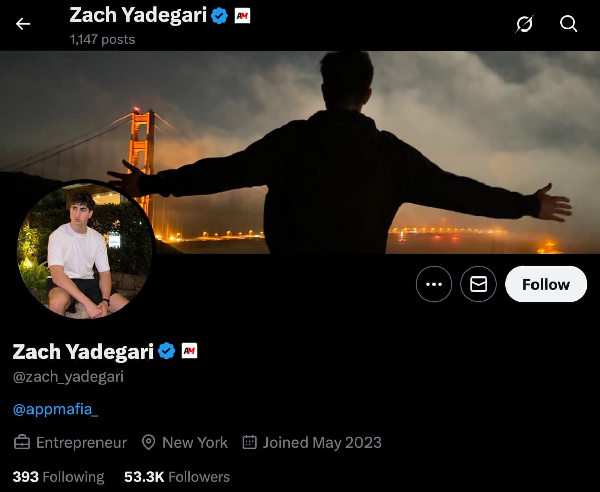Zach Yadegari, App Mafia founder Zach Yadegari, App Mafia founder