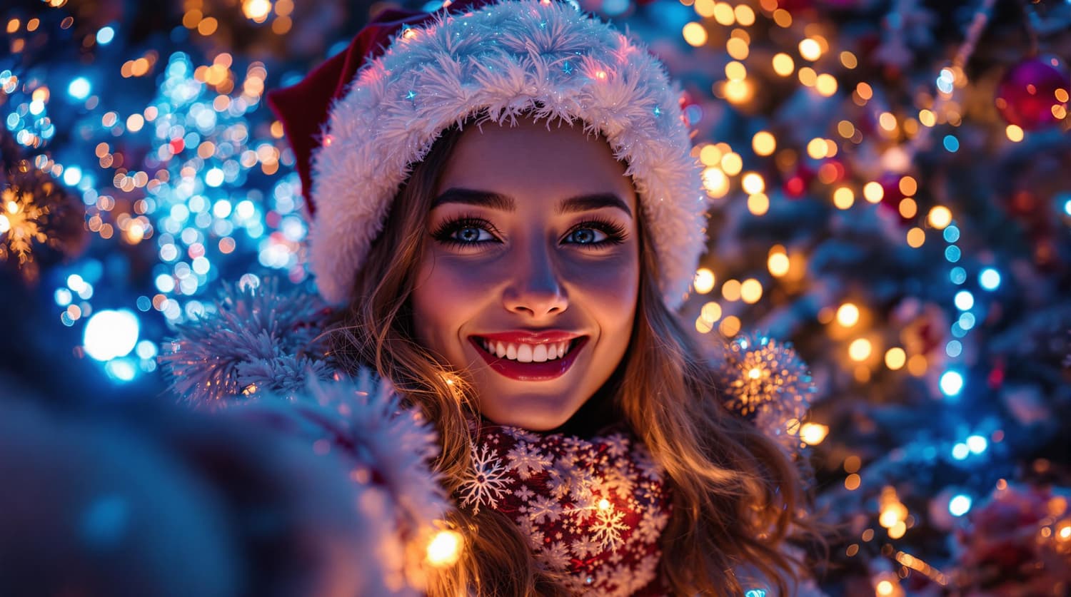 AI Christmas selfie with magic theme AI Christmas selfie with magic theme