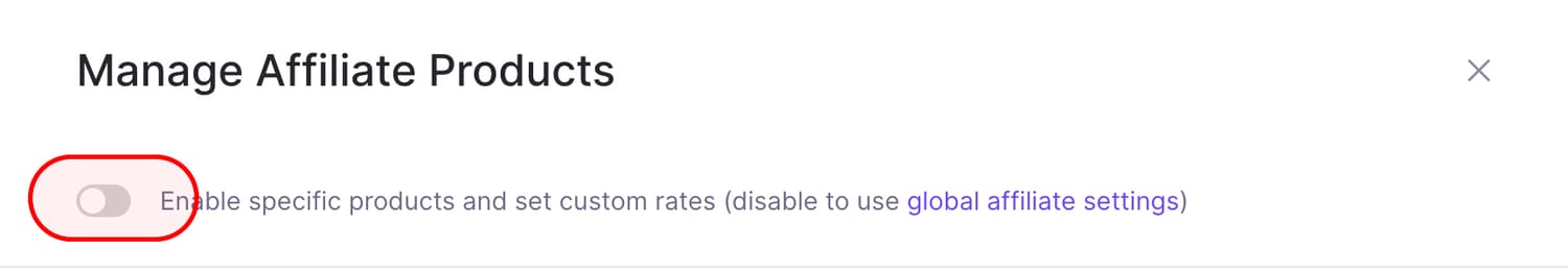 Checkbox to enable custom rates Checkbox to enable custom rates