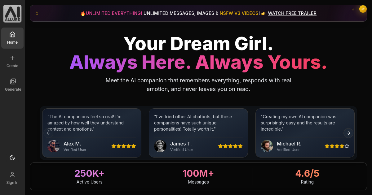Screenshot of aiallure.com