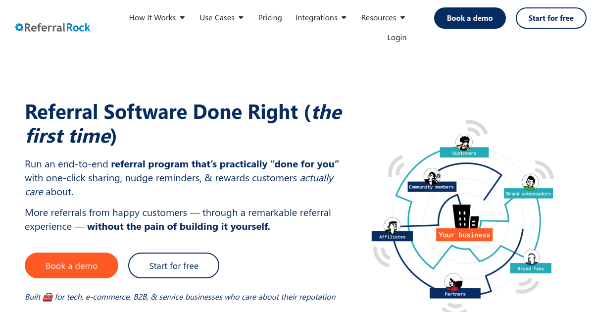 Screenshot of referralrock.com