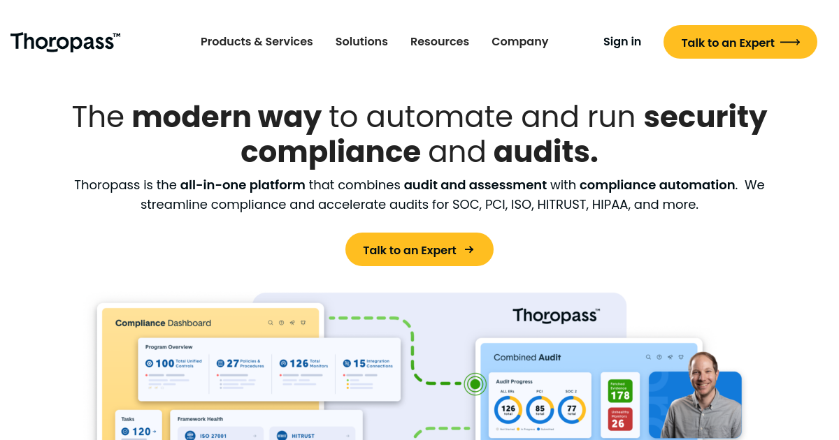 Screenshot of thoropass.com