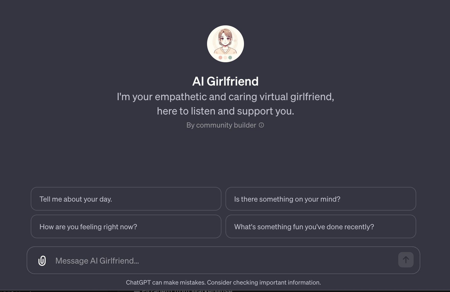 Screenshot of AI girlfriends in OpenAI's GPT store