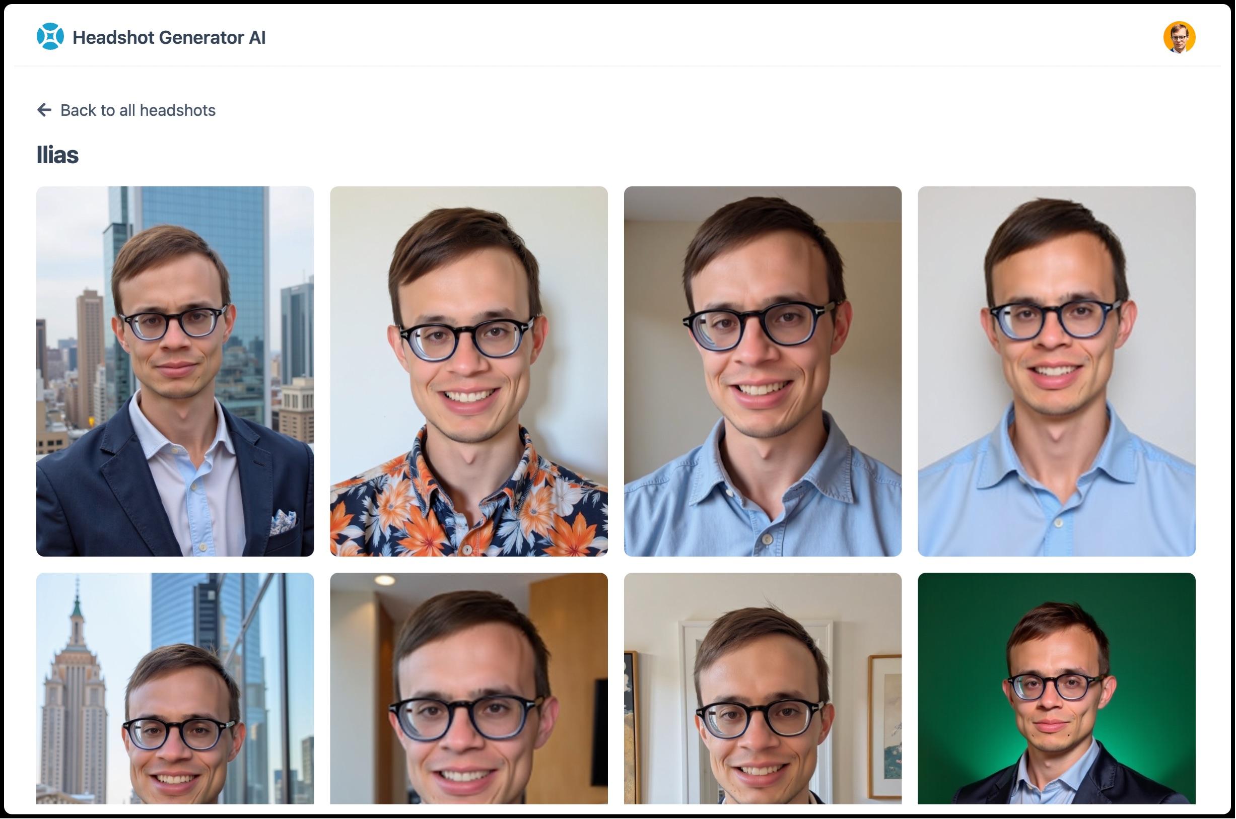 Ilias testing Headshot Generator AI