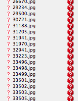 Missing images in InDesign popup