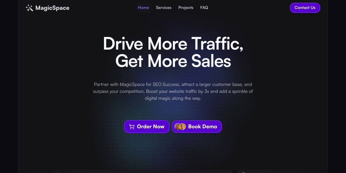 Screenshot of magicspace.co taken with ScreenshotOne