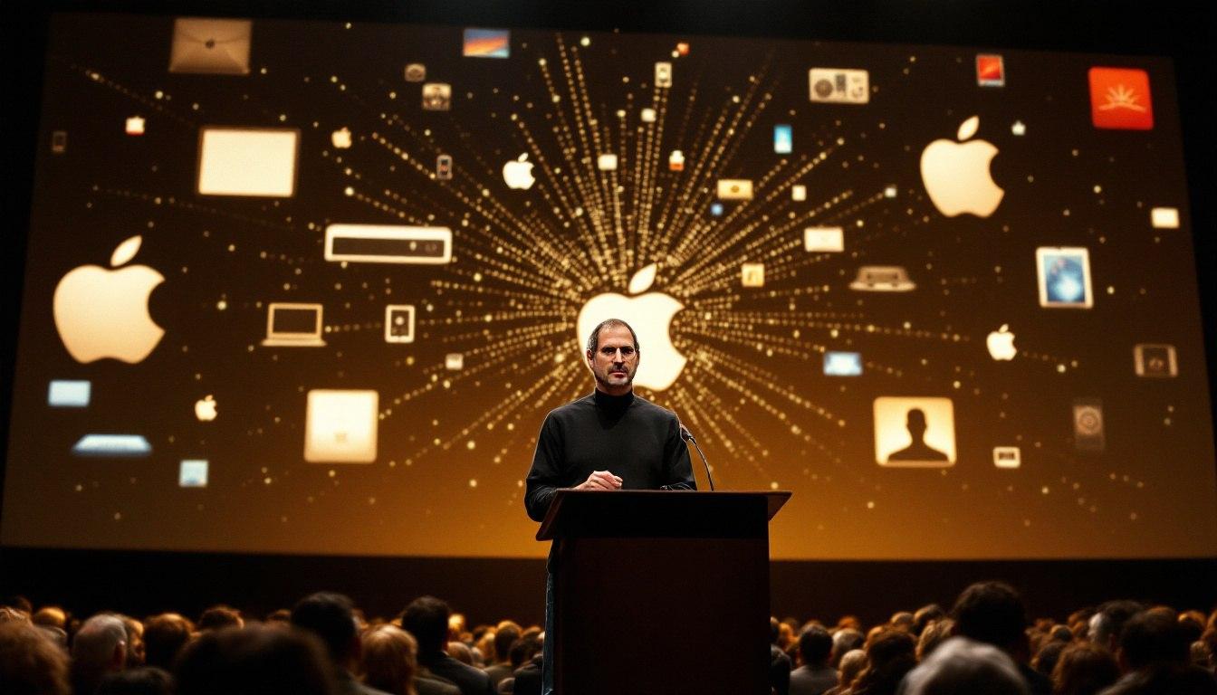 Steve Jobs on stage