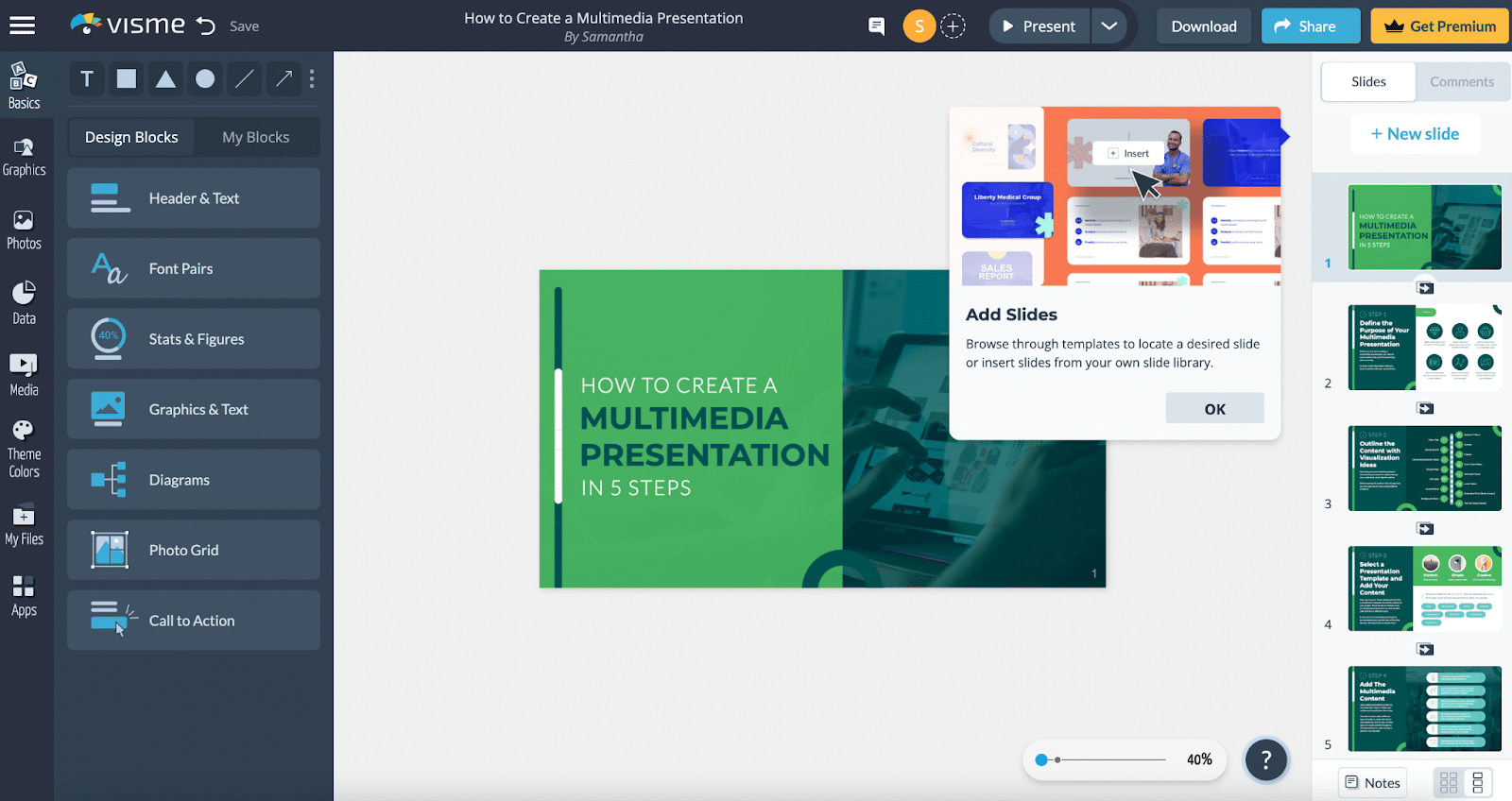 Visme - AI-powered visual content and presentation maker
